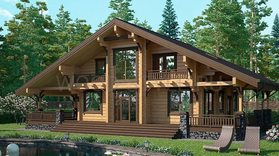 Дом из бруса в КП Панорамы