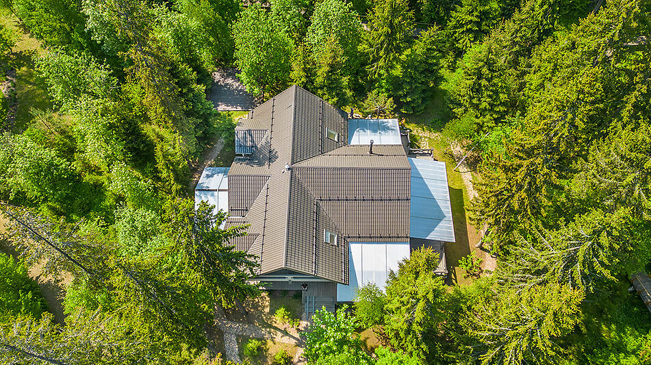 Дом в аренду у воды в лесу