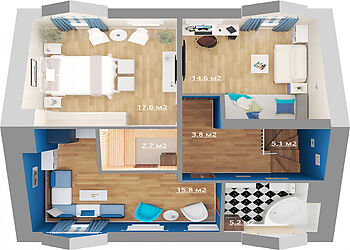 Дуплекс без отделки КП Британика