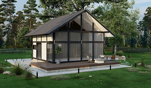 Современный дом в лесу КП Форест