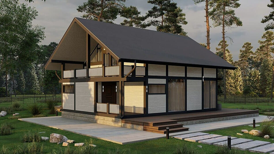 Современный дом в лесу КП Форест