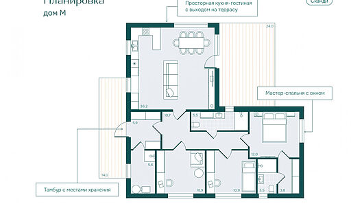 уютный дом в лесу в КП 