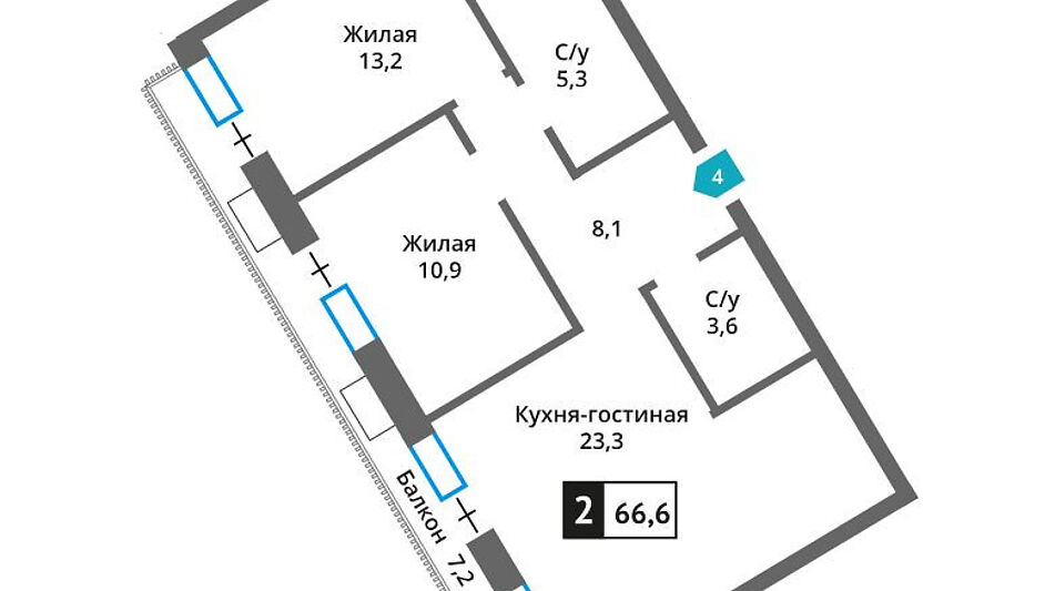 Квартира в ЖК Отрада на Реке