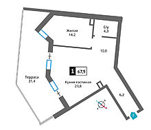 Квартира в ЖК Отрада на Реке