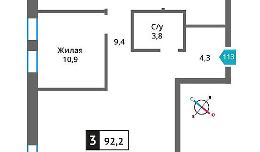 Квартира в ЖК Отрада на Реке