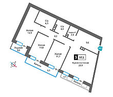 Квартира в ЖК Отрада на Реке