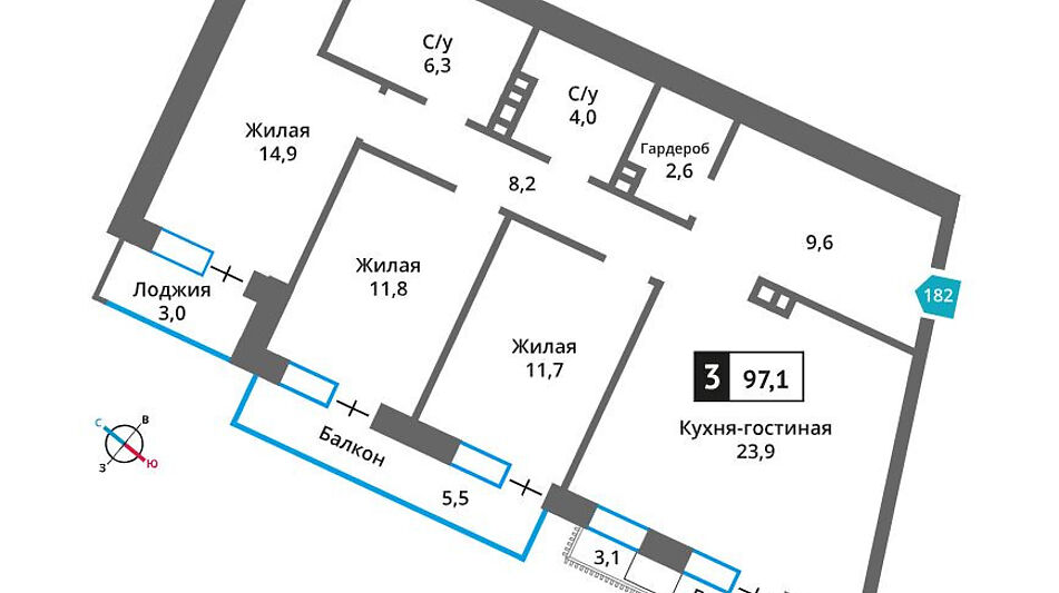 Квартира в ЖК Отрада на Реке