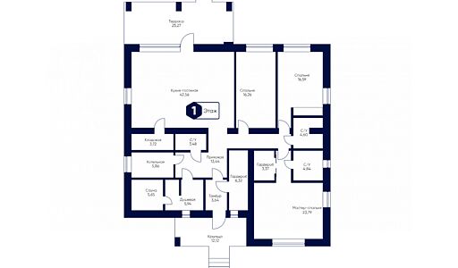 Одноэтажный дом в ЖК «Мечта»