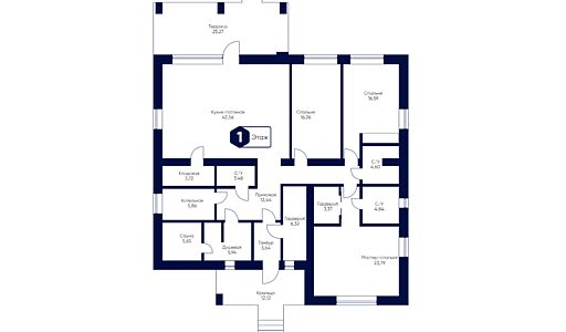 Одноэтажный дом в ЖК «Мечта»