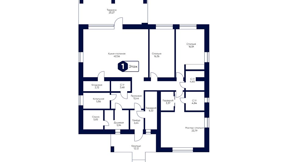 Одноэтажный дом в ЖК «Мечта»