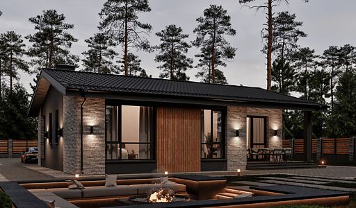 Одноэтажный дом в КП Юрьево Берег