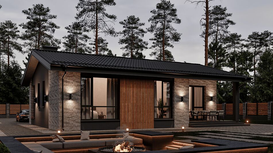 Одноэтажный дом в КП Юрьево Берег