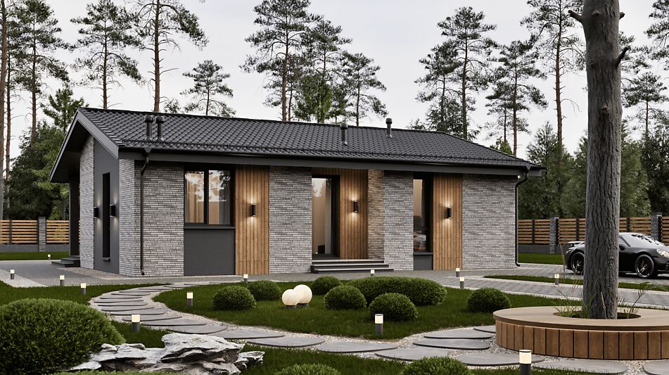 Одноэтажный дом в КП Юрьево Берег