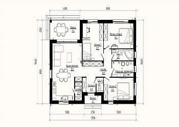 Одноэтажный дом в КП Юрьево Берег