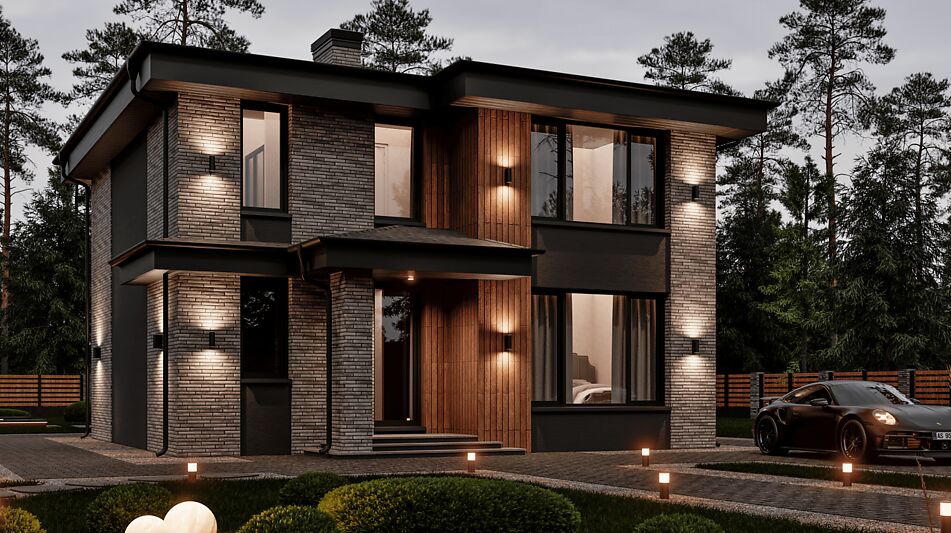 Двухэтажный дом в КП Юрьево Берег