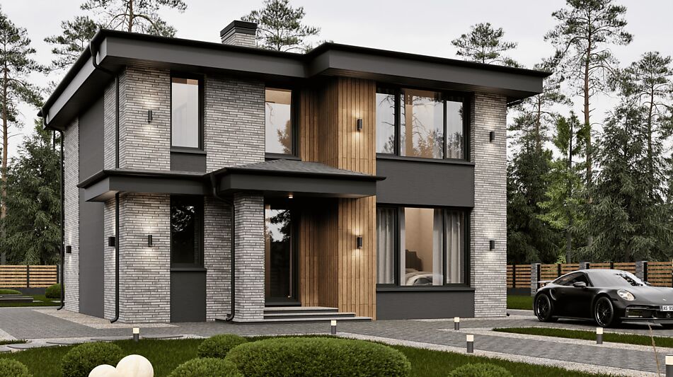 Двухэтажный дом в КП Юрьево Берег