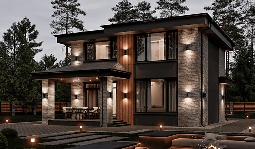 Двухэтажный дом в КП Юрьево Берег