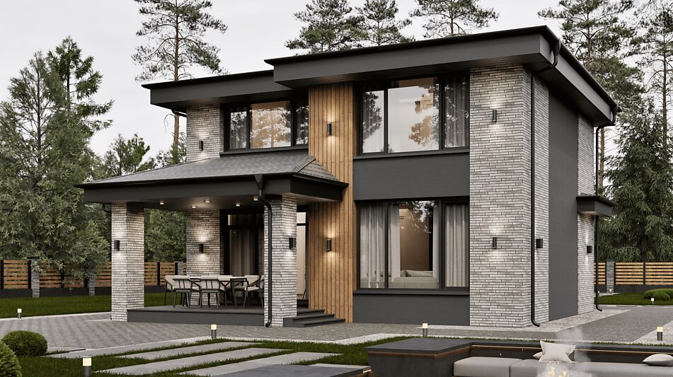 Двухэтажный дом в КП Юрьево Берег