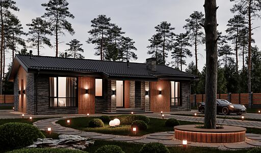 Одноэтажный дом в КП Юрьево Берег