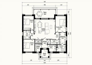 Одноэтажный дом в КП Юрьево Берег
