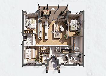 Одноэтажный дом в КП Юрьево Берег