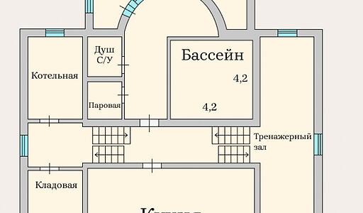 Дом с бассейном в Петрово-Дальнем