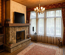 Дом из бруса у воды в КП Айвери