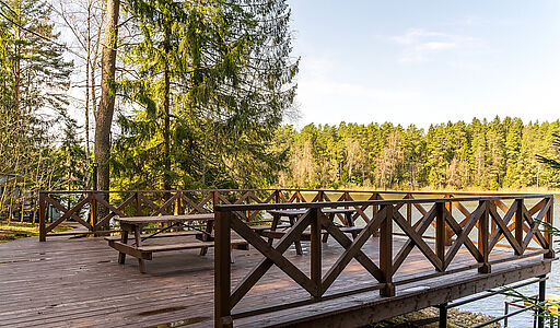 Дом из бруса у воды в КП Айвери