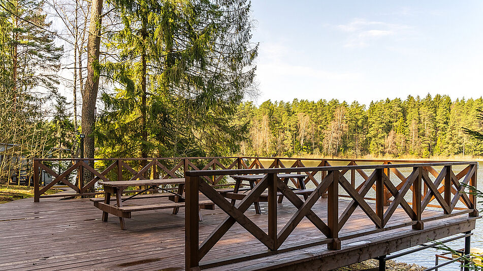 Дом из бруса у воды в КП Айвери