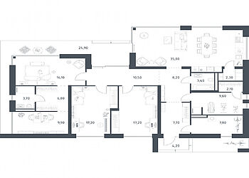 Вилла на берегу Волги Порт Эмм