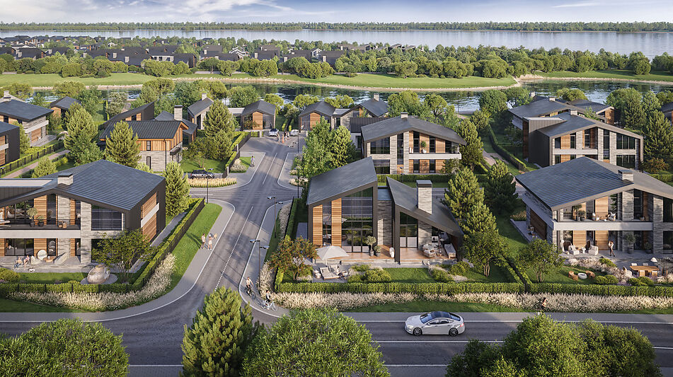 Вилла на берегу Волги Порт Эмм