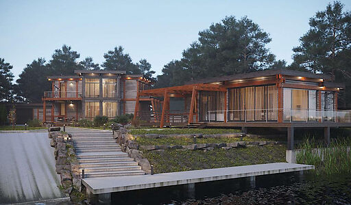 Дом у воды в Конаково Ривер Клаб