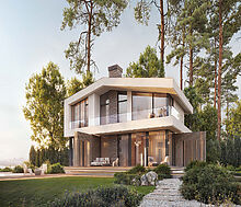 Шале у реки Волга в КП Порт Эмм