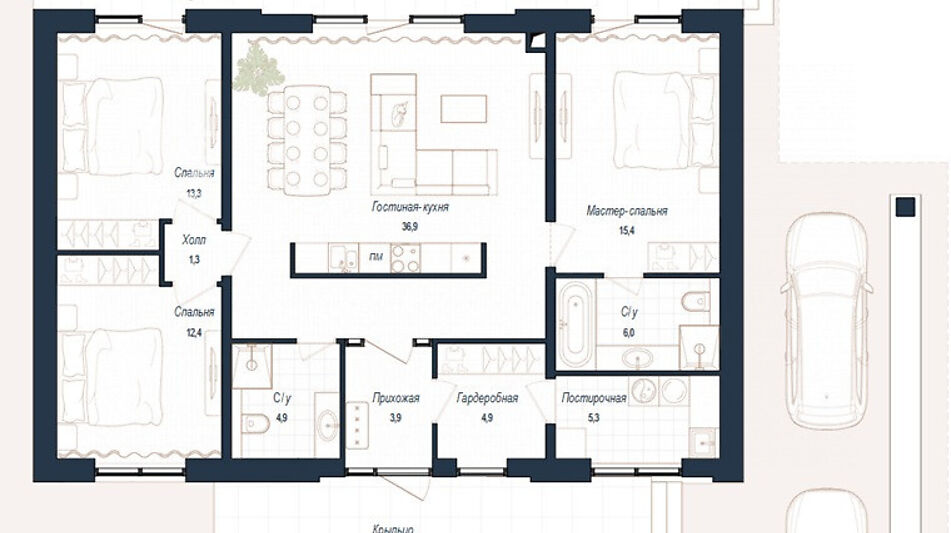 Дом шале в КП Зиккурат