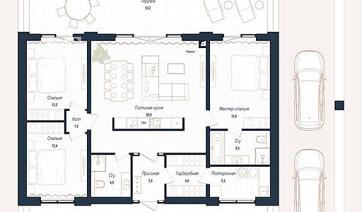 Дом райт в КП Зиккурат