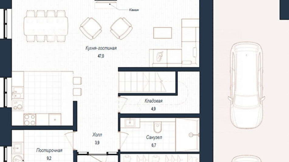 Дом хай-тек в КП Зиккурат