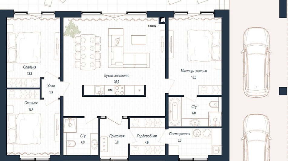 Дом хай-тек в КП Зиккурат