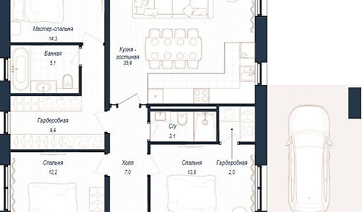Дом хай-тек в КП Зиккурат