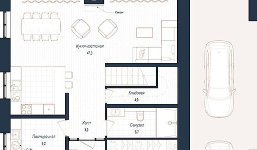 Дом хай-тек в КП Зиккурат