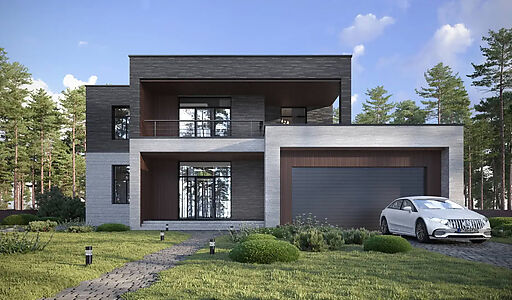 Дом хай-тек в КП Зиккурат