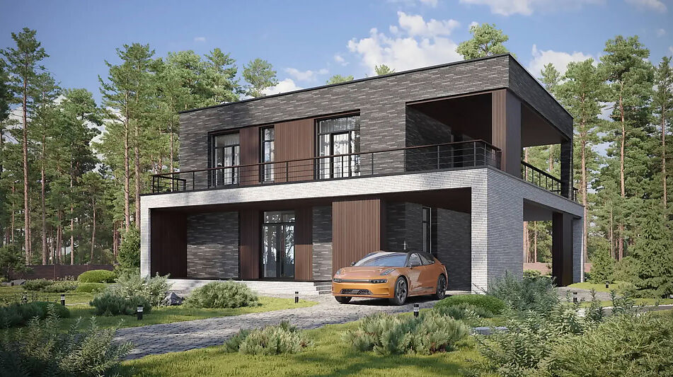 Дом хай-тек в КП Зиккурат