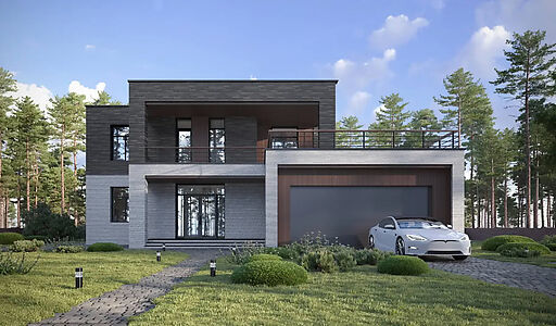 Дом хай-тек в КП Зиккурат