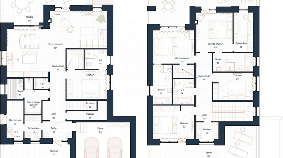 Дом хай-тек в КП Зиккурат