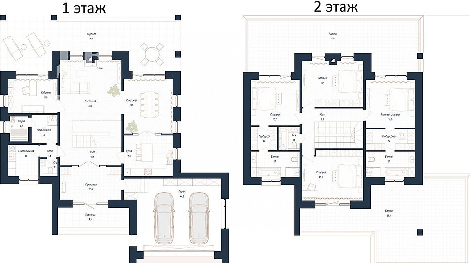 Дом хай-тек в КП Зиккурат
