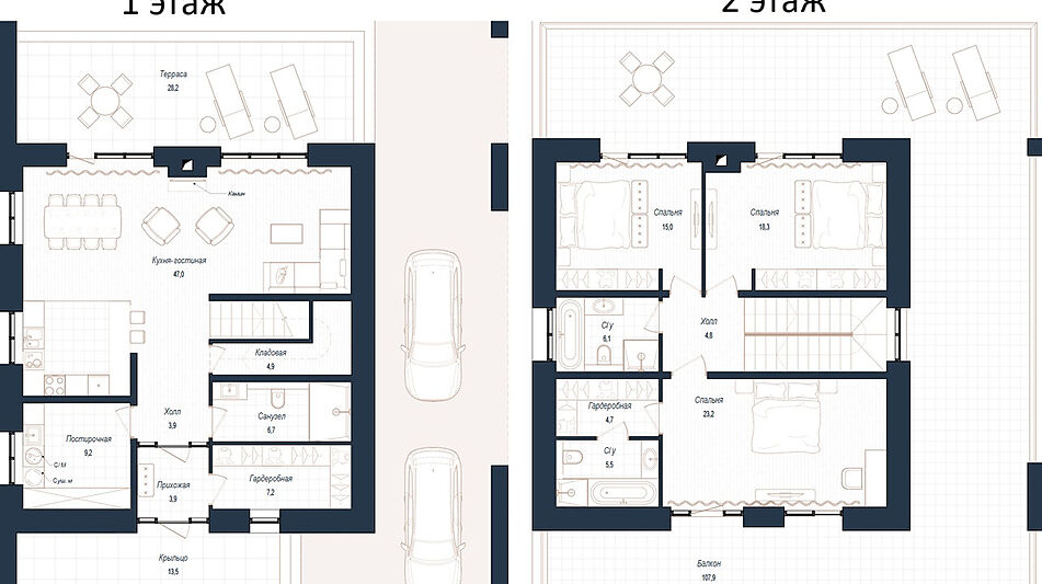 Дом хай-тек в КП Зиккурат