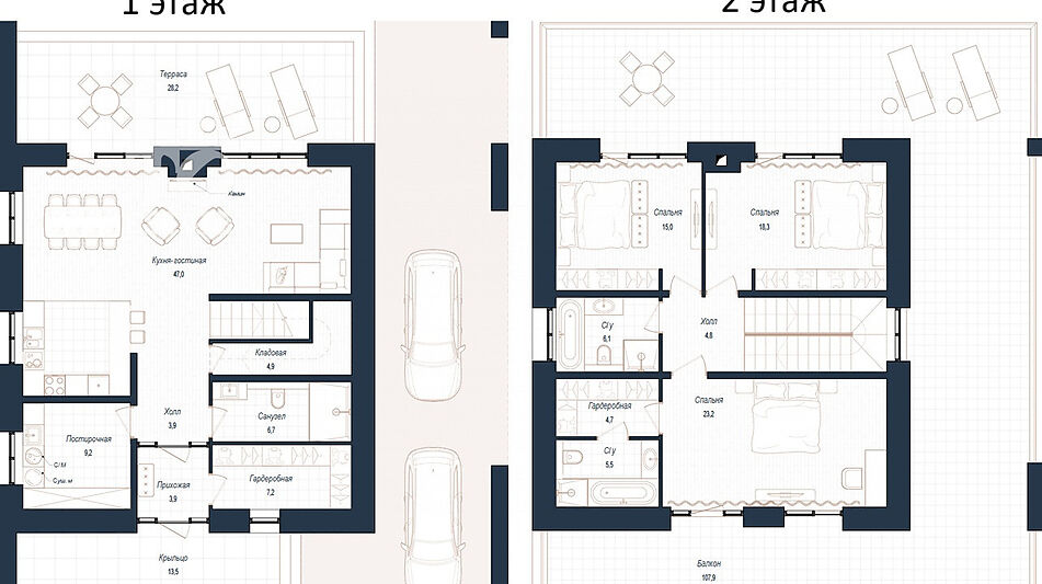 Дом хай-тек в КП Зиккурат