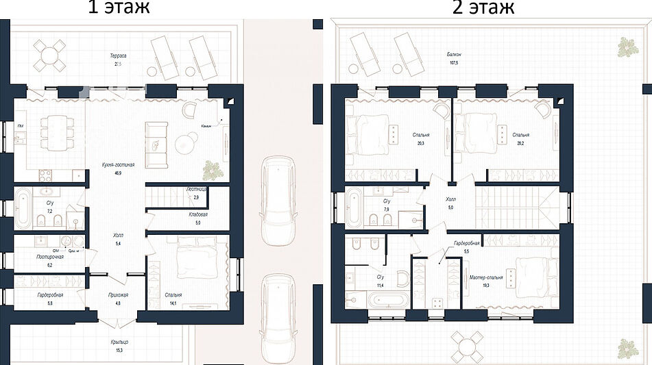 Дом хай-тек в КП Зиккурат