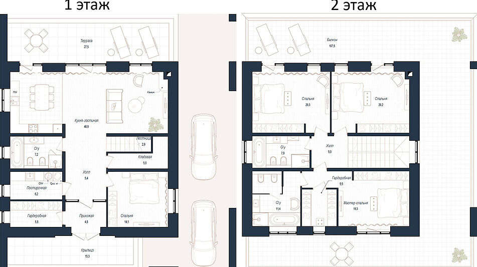 Дом хай-тек в КП Зиккурат