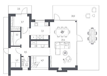 Шале у реки Волга в КП Порт Эмм