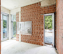 Дом под отделку в сосновом лесу